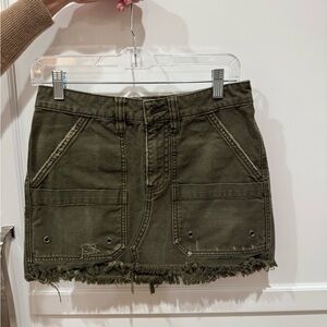 Free Planet Olive Mini Skirt